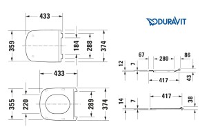MEDIDAS TAPA INODORO DURASTYLE DURAVIT